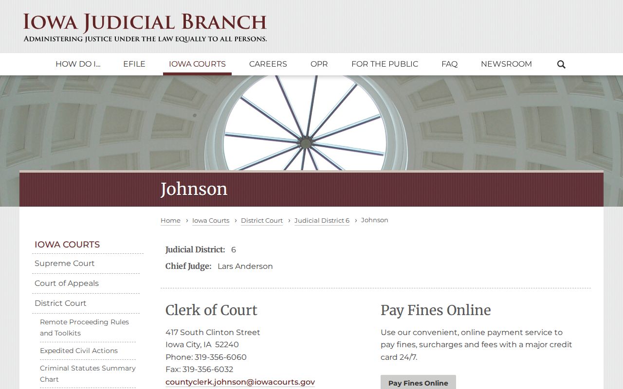 Johnson County criminal court cases courthouse information