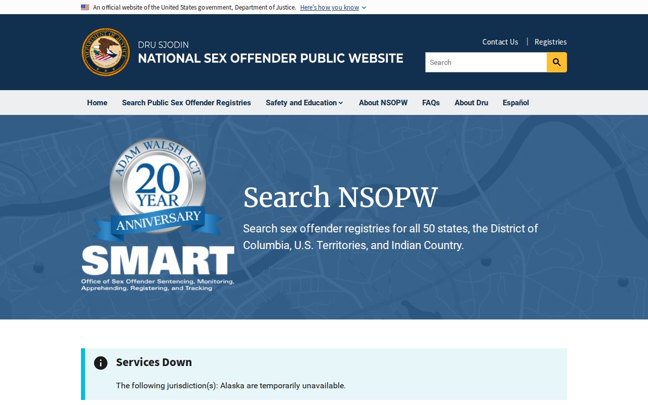 Johnson County sex offender search through the national registry